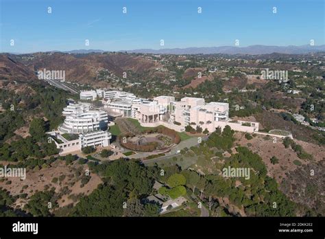 An aerial view of the Getty Center, Tuesday, Dec. 15, 2020, in Los Angeles Stock Photo - Alamy