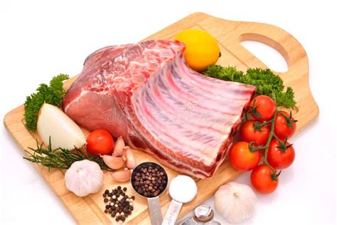 Raw pork stock photo. Image of bone, cooking, fillet - 41729808