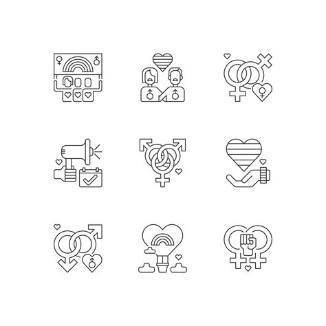 Pride Life Pixel Perfect Linear Icons Set By Bsd Studio Thehungryjpeg