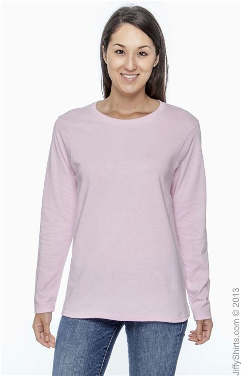 Gildan G240l White Womens Ultra Cotton Long Sleeve T Shirt