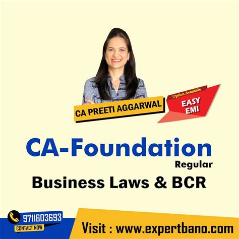 Ca Foundation Business Laws And Bcr Full Course By Ca Preeti Aggarwal