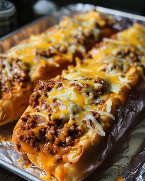 Cheesy Sloppy Joe Garlic Bread All Recipes