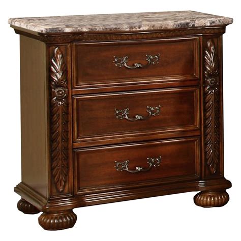 Bessy Traditional Cherry Wood Nightstand | Homesquare