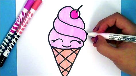 How To Draw A Cute Ice Cream Cone