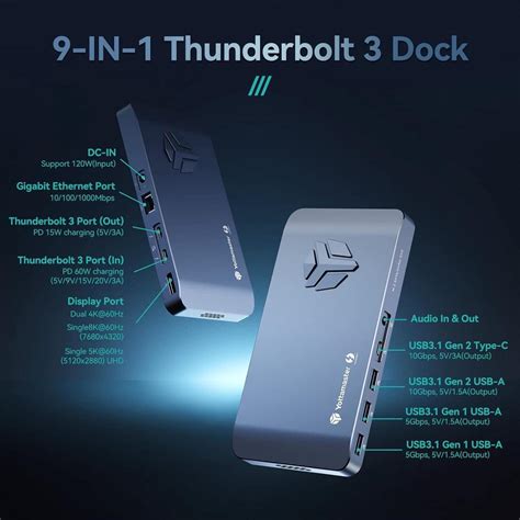 Thunderbolt 3 Dock With Dual M 2 Slot 2800MB S Yottamaster Thunderbolt