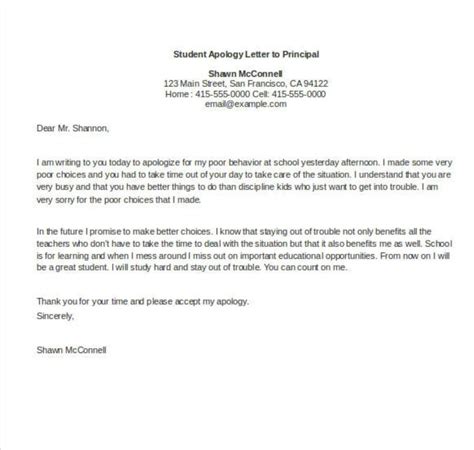 How To Write An Apology Letter To Your Principal Utaheducationfacts