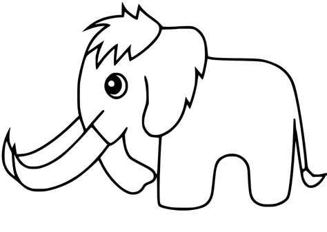 Dibujos De Mamut Lindo Para Colorear Para Colorear Pintar E Imprimir