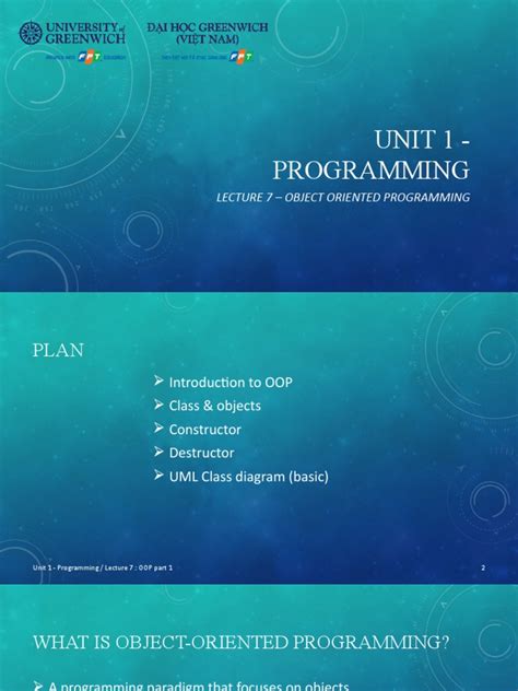 Lecture 7 Object Oriented Programming Part 1 Pdf Constructor Object Oriented