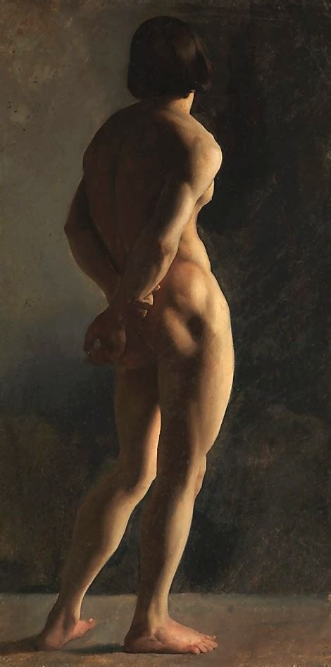 Flandrin Hippolyte Male Nude Seen From Behind Hippolyt Flickr