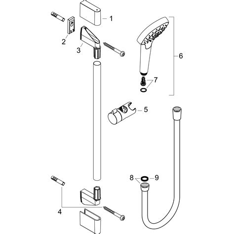 Hansgrohe Wall Bar Sets Croma Select E Shower Set 110 1jet With