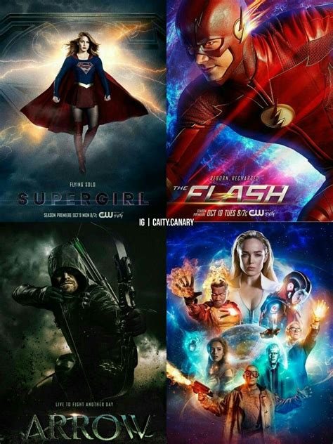 Supergirl The Flash Arrow Legends Of Tomorrow New Seasons Posters