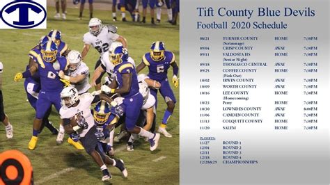 Schedules | Tift County Football Touchdown Club