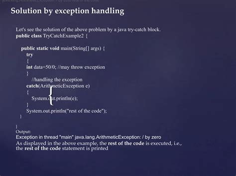 Exception Handling Finally Catch Throw Throws Try Pptx