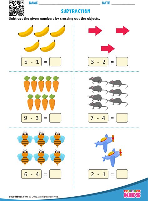 Subtraction 20 Worksheets