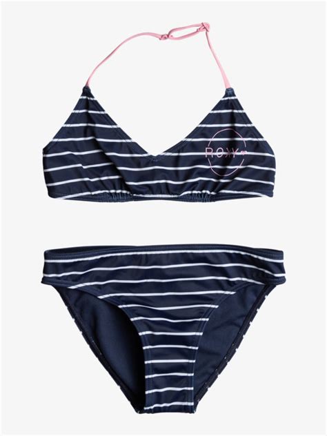 Bico Basic Stripe Ensemble De Bikini Triangle Pour Filles 6 16 Ans Roxy