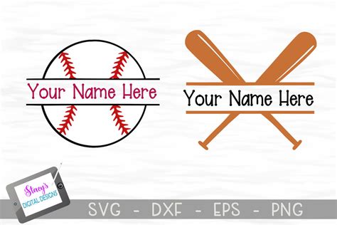 Baseball SVG - Baseball Split Monogram SVG Files - Bats and Ball - So ...