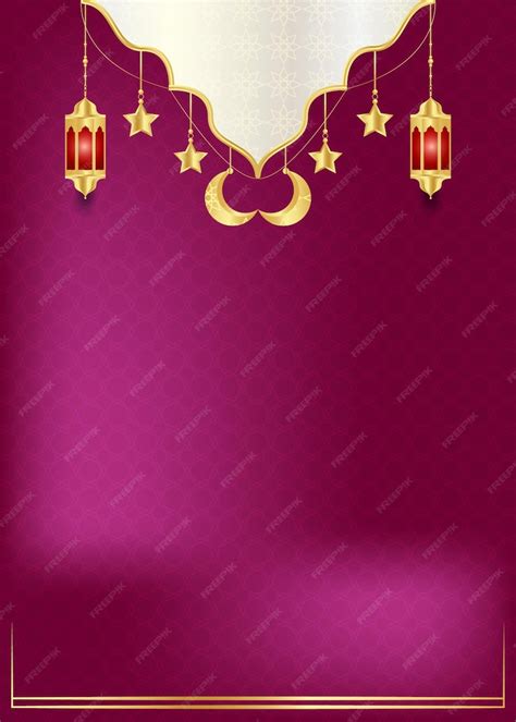 Premium Vector Ramadhan Kareem Red Golden Islamic Background With