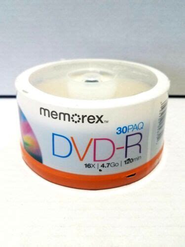 Memorex DVD R 16x 4 7GB 120 Min Video 30 Pack Spindle Computer Home