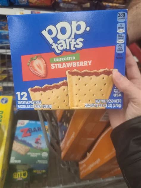 Pop Tarts Unfrosted Strawberry Toaster Pastries