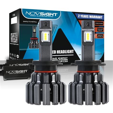 Novsight H Car Led Headlight Bulbs W Lm Single Beam Led H