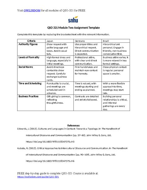 QSO 321 2 3 Assignment Visit OWLISDOM For All Modules Of QSO 321 For