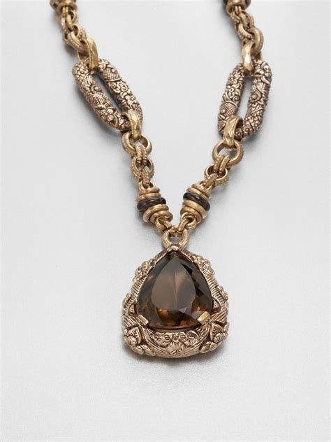 Stephen Dweck Smoky Quartz Pendant Necklace In Metallic Lyst