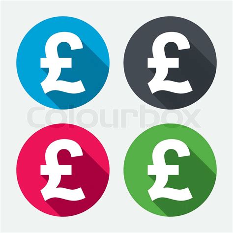 Pound Sign Icon GBP Currency Symbol Stock Vector Colourbox