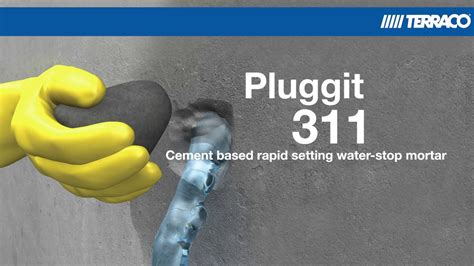 Pluggit Cement Based Rapid Setting Water Stop Mortar Youtube