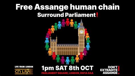 Assange Human Chain Around Uk Parliament Live From London Youtube