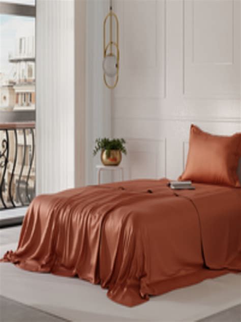 Buy Stoa Paris Date Night Collection Brown Tc Single Bedsheet With