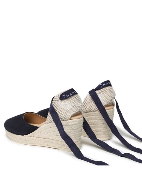 Manebi Espadryle Low Wedge Espadrilles M Wl Granatowy Modivo Pl