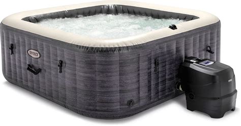 Amazon Intex Purespa Plus Person Inflatable Square Outdoor Hot Tub Spa With