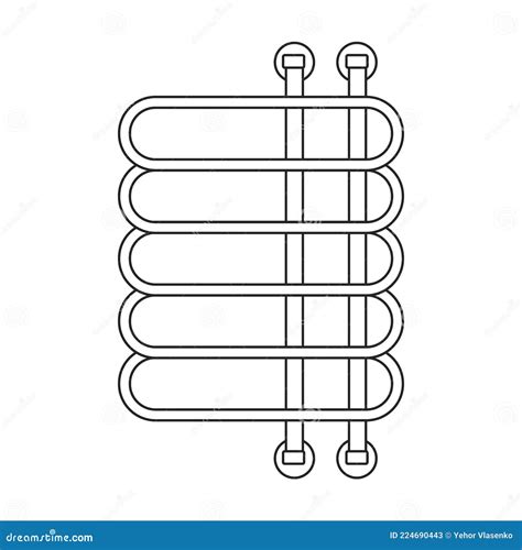 Omtrekpictogram Handdoek Vectorillustrator Droger Op Witte Achtergrond