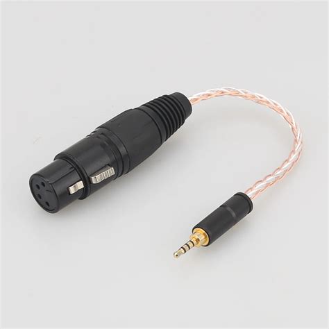 Audiocrast Mm Trrs Balanced Male To Pin Xlr Female Headphone Cable