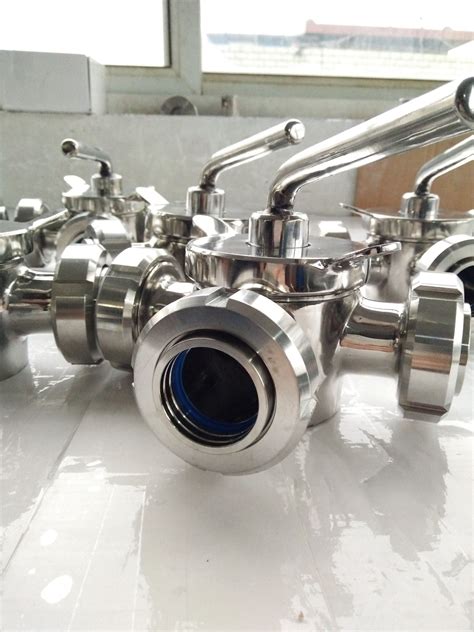 Dn Dairy T Ports Way Clamp Plug Ball Valve L Plug Valve China