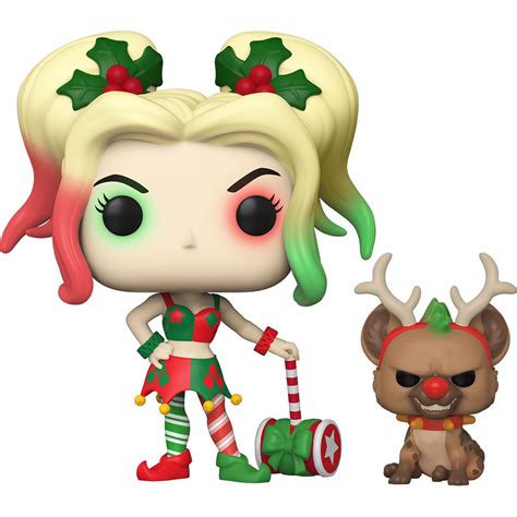 Figura Funko Pop 357 Harley Quinn With Helper Dc Super Heroes Holiday