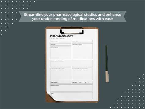 Pharmacology Template Nursing Student Nurse In The Making Pharmacology