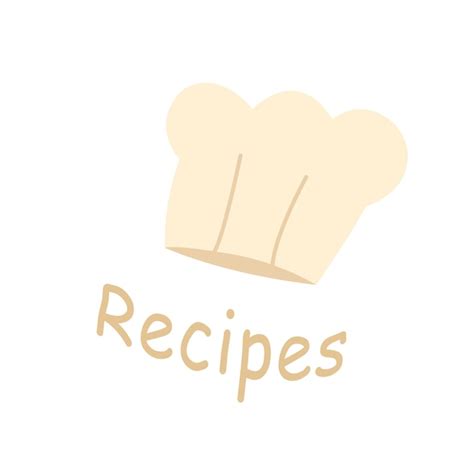 Logo Dibujado A Mano Para Libro De Recetas Con Gorro De Chef Vector