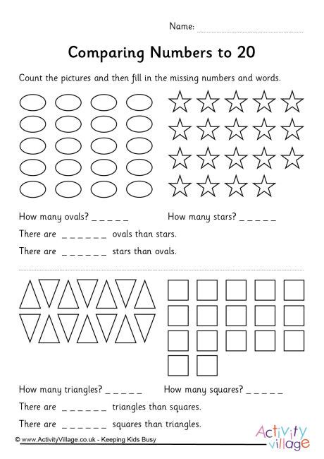 Comparing Numbers To 20 Worksheets Hot Sex Picture