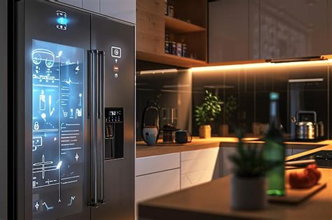 Premium Photo | A smart refrigerator showcasing features and ...