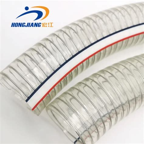 Flexible Pvc Water Pump Suction Hose Pvc Spiral Steel Wire Reinforced