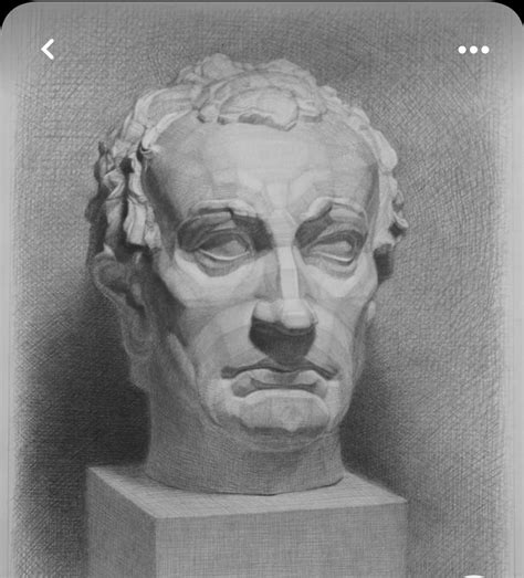 A Black And White Photo Of A Bust Of An Old Man With Flowers In His Hair