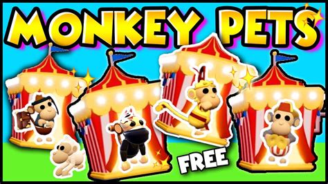 How To Get All Monkey Pets In Adopt Me Adopt Me Circus Fairground