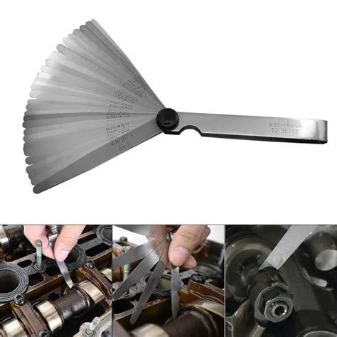 Adjust Valve Clearances With Ease 32 Blade Tapered Feeler Gauge Tool