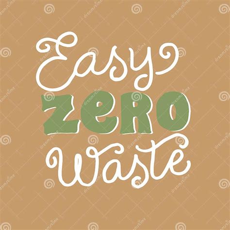 Easy Zero Waste Typography Font Eco Friendly Lettering Poster Save