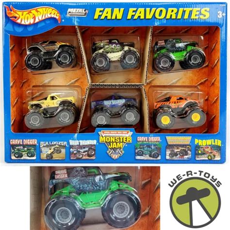 Hot Wheels Monster Jam Metal Collection Fan Favorites Mattel 2003 C1424 Nrfb Eur 110 66