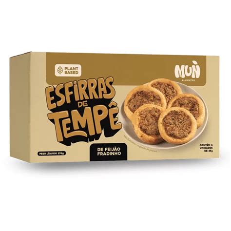 Mini Esfirras Veganas de Tempê de Feijão Fradinho pacote 6