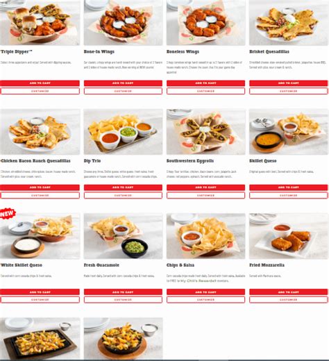 Chilis Menu Usa And Updated Prices 2025 Latest Restaurant Menus With Updated Prices In Usa