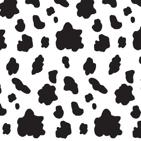 Premium Vector Cow Skin Print Vector Seamless Pattern