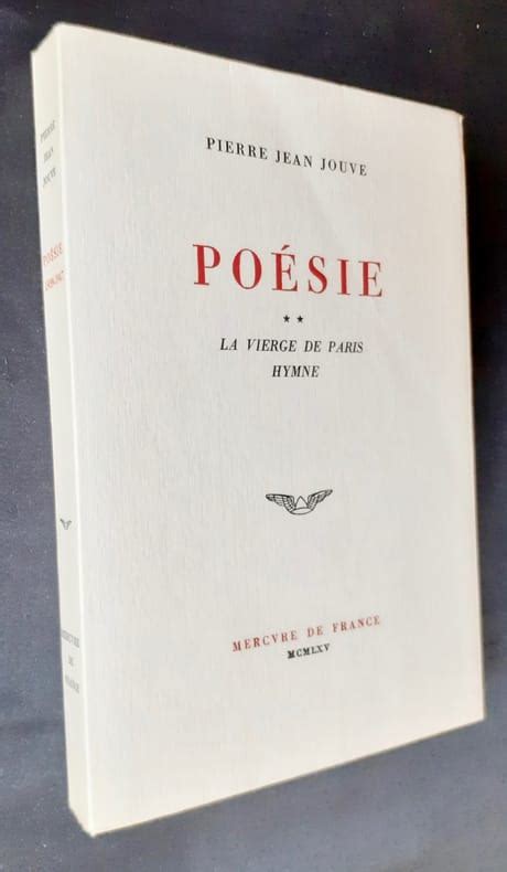 Poésie V VI La Vierge de Paris Hymne by JOUVE Pierre Jean